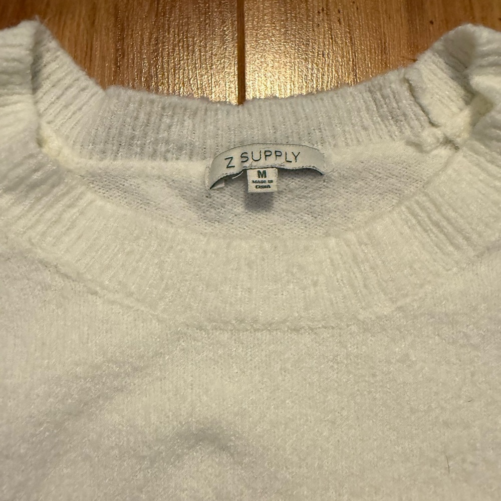 Z Supply Merry Fuzzy Sweater in Cream - Picture 5 of 6